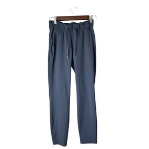 Lululemon Pants Womens Dark Gray-On The Fly Drawstring Pull Size 2 #340